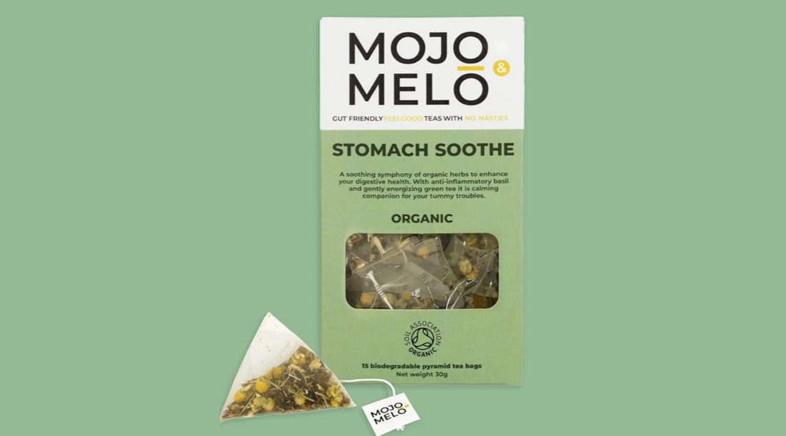 Say Goodbye to Tummy Troubles: Introducing Mojo & Melo Stomach SOOTH Blend